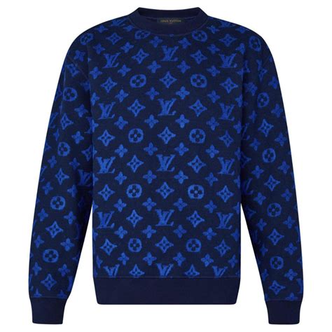 louis vuitton blue jumper|louis vuitton pullover hoodie.